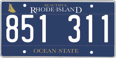 RI license plate 851311