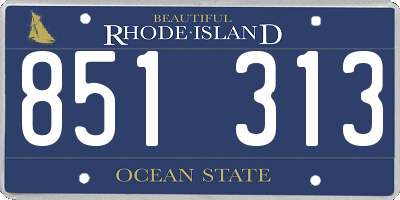 RI license plate 851313