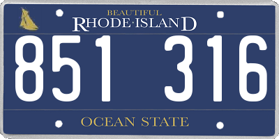 RI license plate 851316