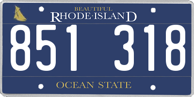RI license plate 851318