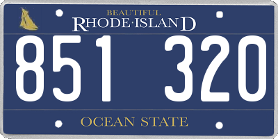 RI license plate 851320