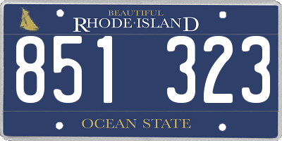 RI license plate 851323