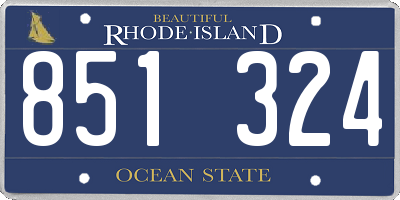 RI license plate 851324