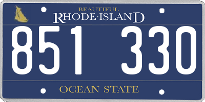 RI license plate 851330