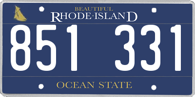 RI license plate 851331