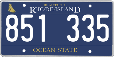 RI license plate 851335