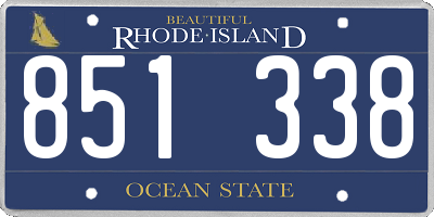 RI license plate 851338