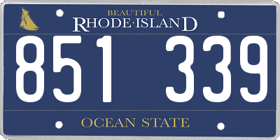 RI license plate 851339