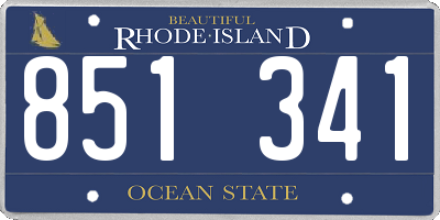 RI license plate 851341