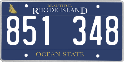 RI license plate 851348
