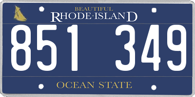 RI license plate 851349