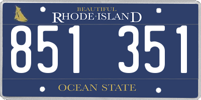 RI license plate 851351