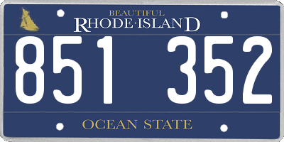 RI license plate 851352