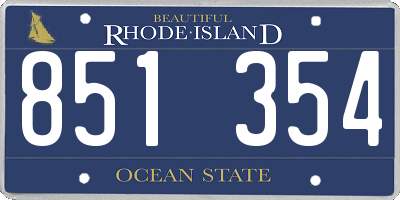 RI license plate 851354