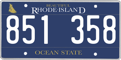 RI license plate 851358