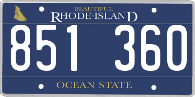 RI license plate 851360