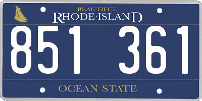 RI license plate 851361