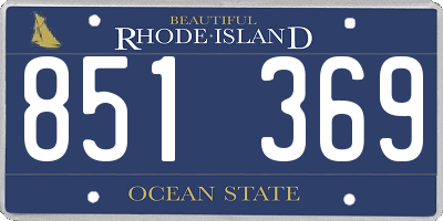 RI license plate 851369