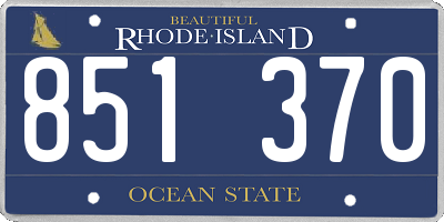 RI license plate 851370