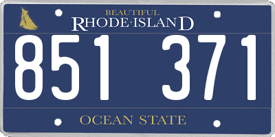 RI license plate 851371