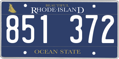 RI license plate 851372