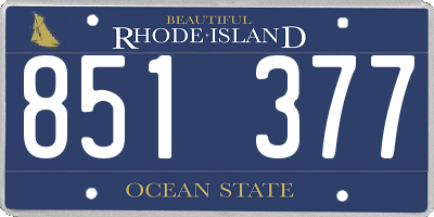 RI license plate 851377