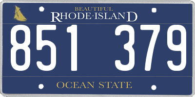 RI license plate 851379