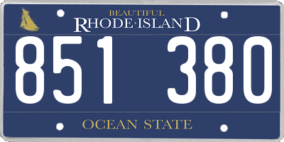 RI license plate 851380