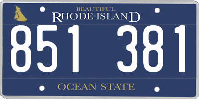 RI license plate 851381