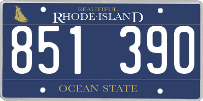 RI license plate 851390
