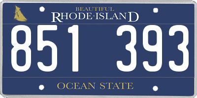 RI license plate 851393