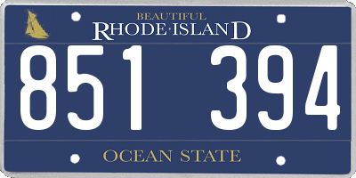 RI license plate 851394