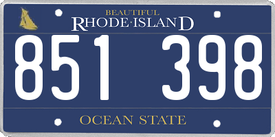 RI license plate 851398