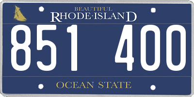 RI license plate 851400