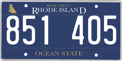 RI license plate 851405