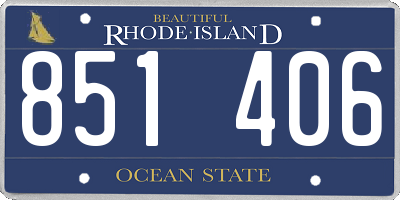 RI license plate 851406