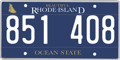 RI license plate 851408