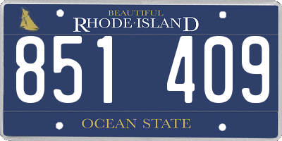 RI license plate 851409