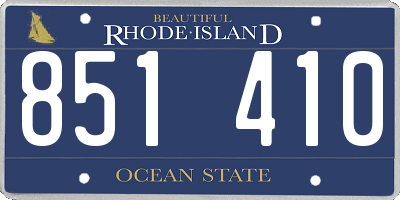 RI license plate 851410
