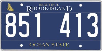 RI license plate 851413