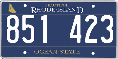 RI license plate 851423