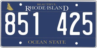 RI license plate 851425