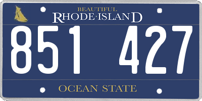 RI license plate 851427