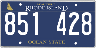 RI license plate 851428