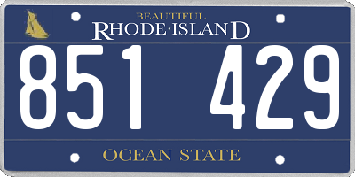 RI license plate 851429