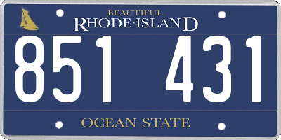 RI license plate 851431
