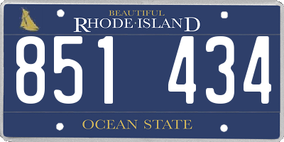 RI license plate 851434