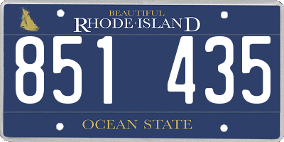 RI license plate 851435
