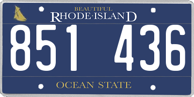 RI license plate 851436