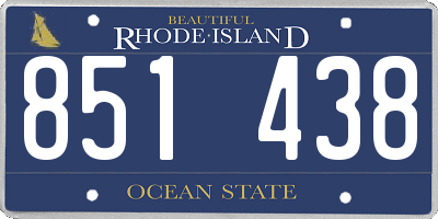 RI license plate 851438